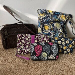 Lot of 5 Vera Bradley Women's Floral Bags Collection